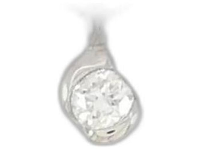 Autre Marque Platin-Diamant-Halskette Silber