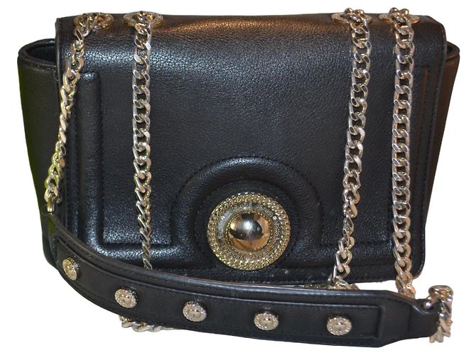Borsa a mano Versace Jeans Couture nera in ecopelle Nero