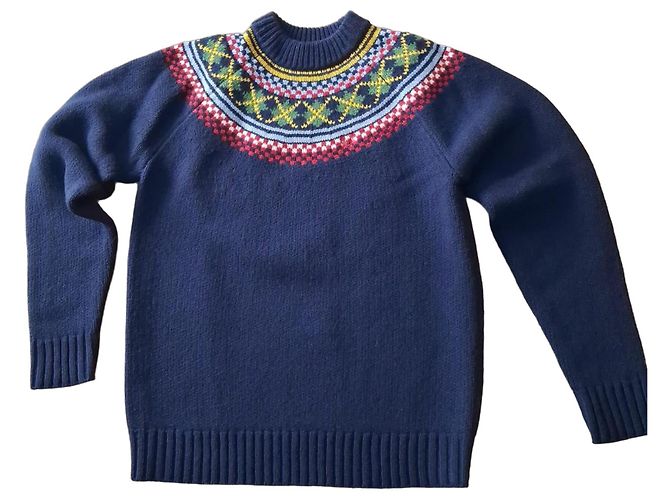 Fred Perry Pullover aus Lammwolle Marineblau M