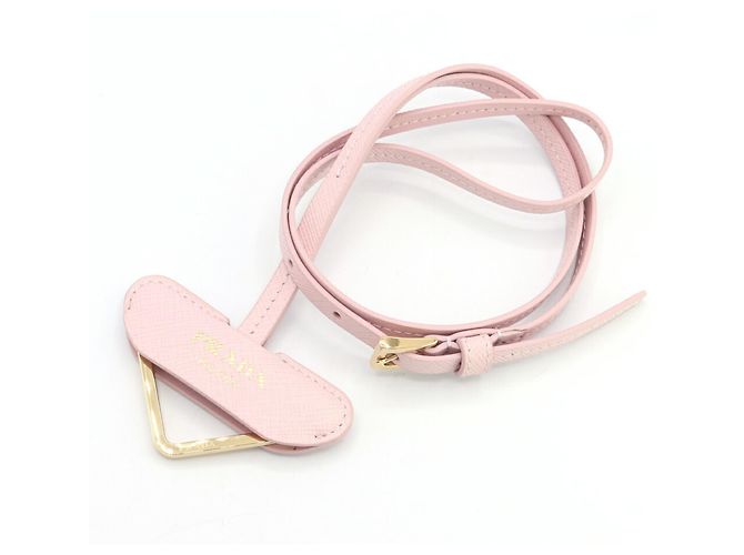 Collana in pelle rosa Prada