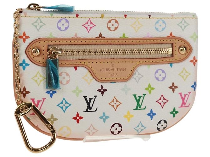 LOUIS VUITTON Monogram Multicolor Pochette MM Tasche Weiß M60028 LV Auth 159454V