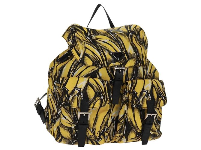 PRADA Backpack Nylon Yellow Silver Auth 158940SM (Sold  display picture 1