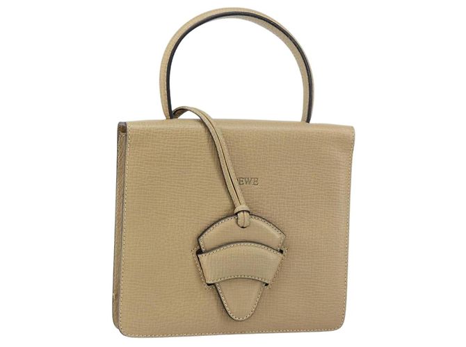 Sac à main en cuir beige LOEWE Barcelone Auth bs31817