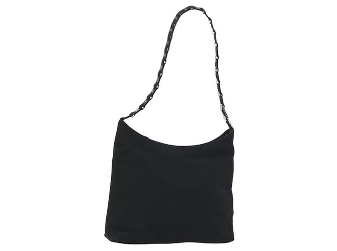 Borsa a Spalla Vala in Nylon Nero Salvatore Ferragamo Auth 160694