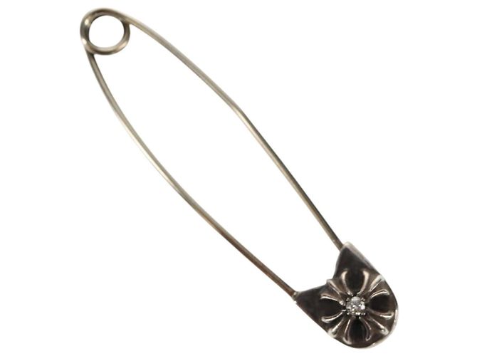 Chrome Hearts Large Safety Pin 1PD Ag925 Silver Auth 157995SAM