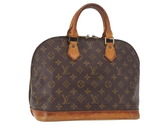 LOUIS VUITTON Bolsa de Mão Monogram Alma M51130 LV Auth BA9027 Monograma