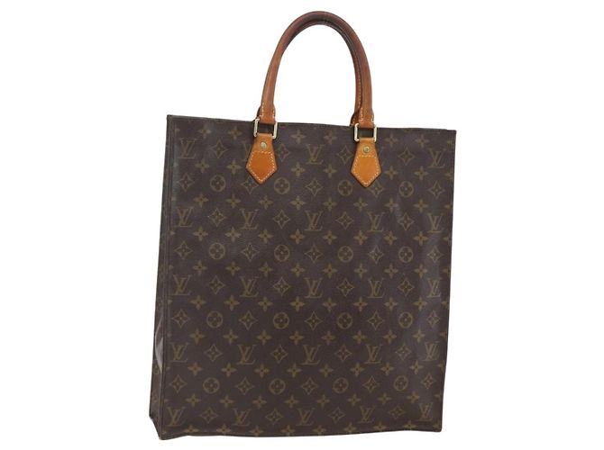 LOUIS VUITTON Borsa Sac Plat Monogram M51140 LV Auth 157306 Monogramma