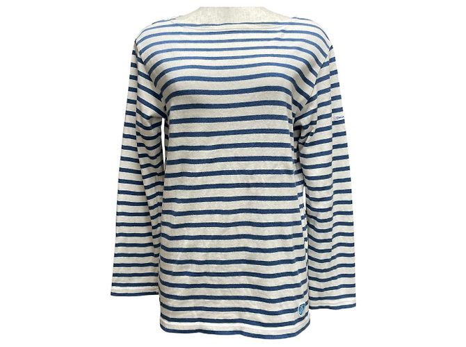 Autre Marque ORCIVAL Baskenhemd Genäht Blau Aus weiß