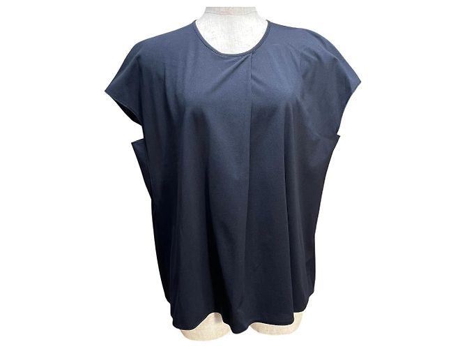 Autre Marque Blusa de seda com dobra frontal Ballsey TOMORROWLAND Azul Azul marinho