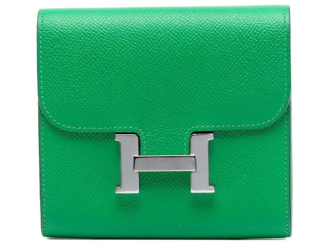 Hermès Green Epsom Constance Slim Wallet
