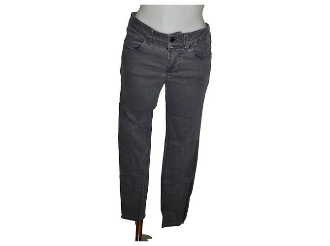 Stella Mc Cartney Jeans slim Stella McCartney grigi in cotone taglia 42 Grigio