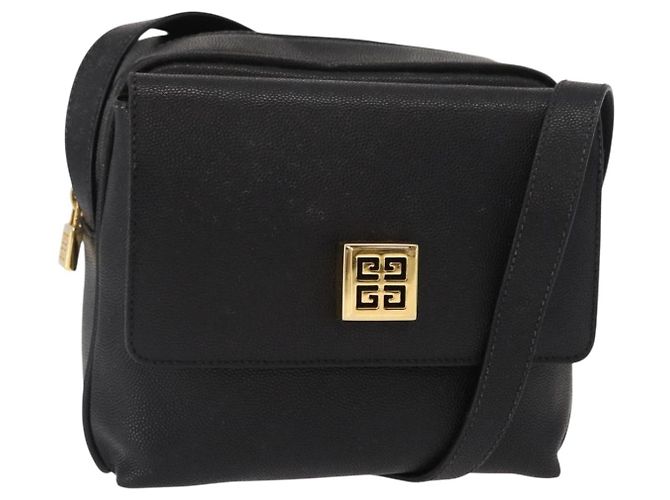 Borsa a Spalla GIVENCHY in Pelle Nera Oro Auth 153738 Nero D'oro