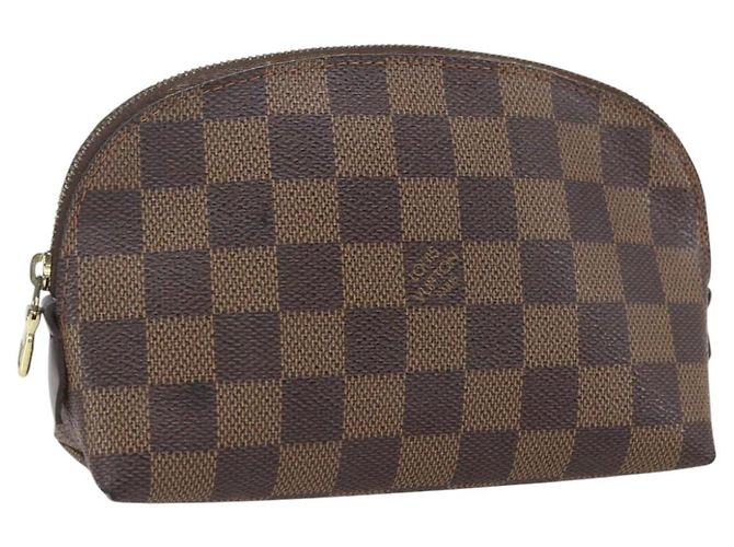 LOUIS VUITTON Kosmetiktäschchen PM Damier Ebene N47516 Auth LV 157923