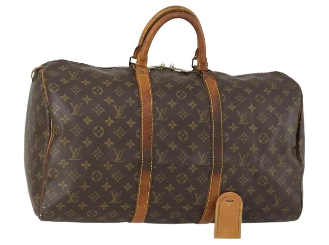 LOUIS VUITTON Bolsa Boston Monogram Keepall 50 M41426 LV Auth 155038 Monograma