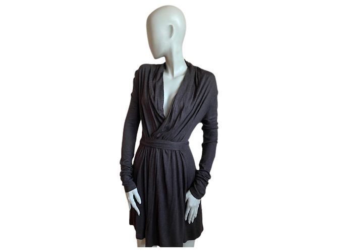 Max & Co Fluid Wrap Dress – Timeless Elegance Dark brown
