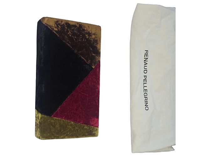 Borsa da sera Renaud Pellegrino in satin rosa