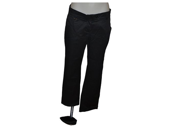 Pantaloni Burberry in cotone elasticizzato nero