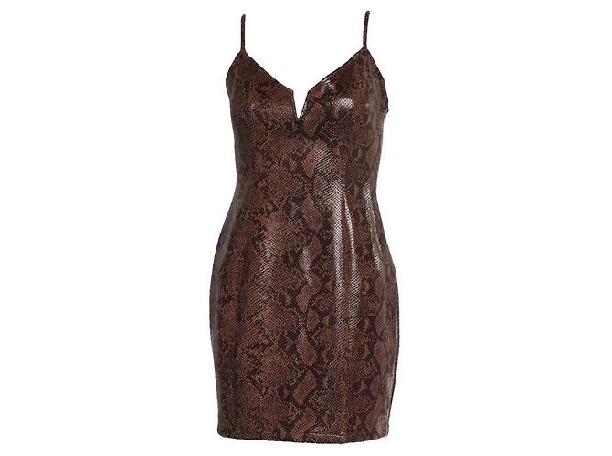 Autre Marque Robe mini slip ASTR the Label imprimé python marron
