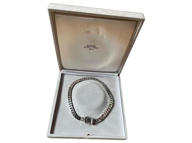 Hermès Collier Boucle de Selle Argenté 