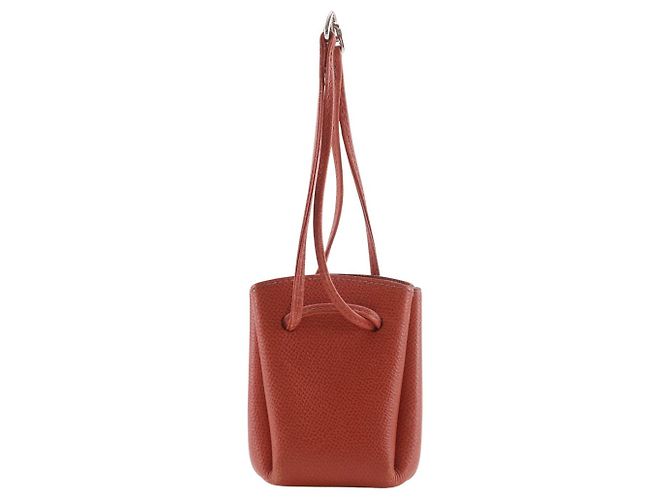 Hermès Hermes Vespa Leather Pouch Orange