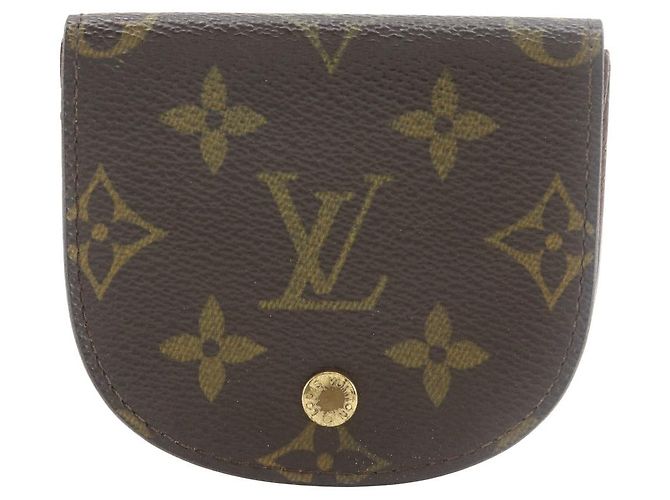 Portafoglio Gousset Monogram Louis Vuitton Marrone