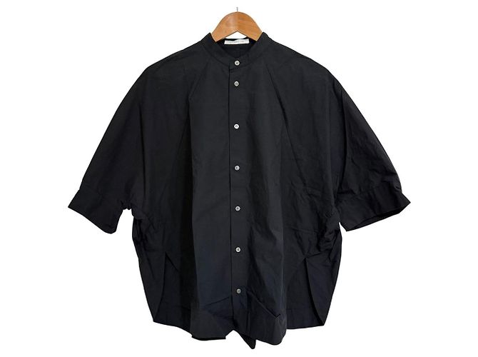 Autre Marque Camicia Larga in Cotone Galerie Vie Nero