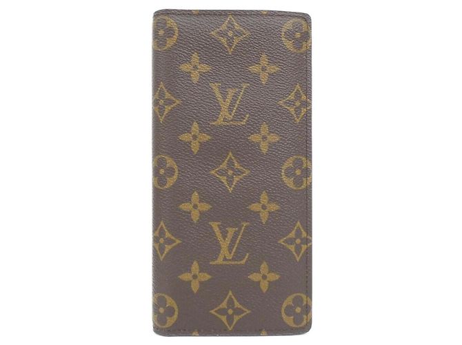 Cartera Brazza Monogram Louis Vuitton Castaño