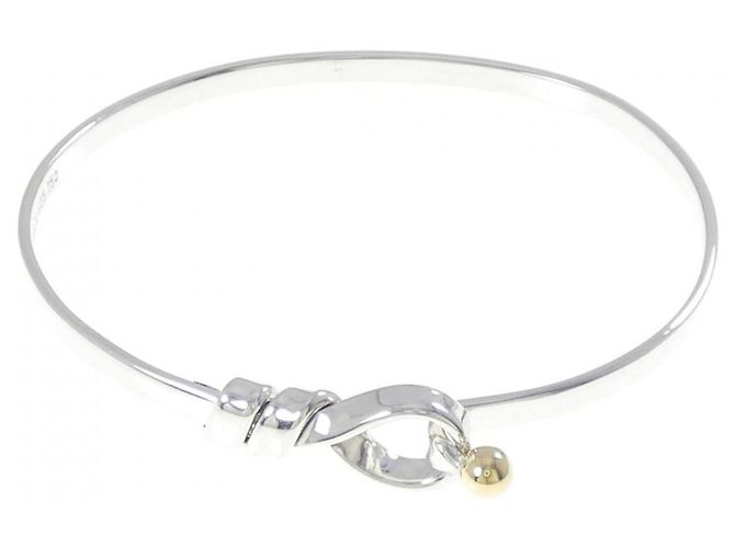 Tiffany & Co Tiffany Hook & Eye Bangle Silvery Golden