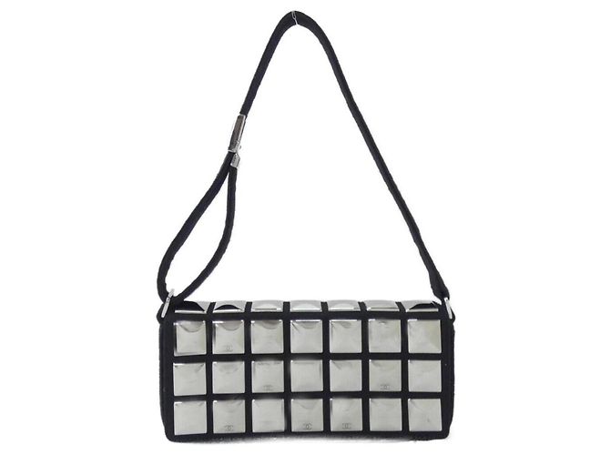 Borsa a spalla in tela nera Chanel Nero