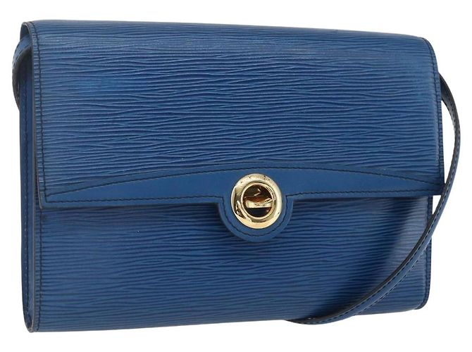 LOUIS VUITTON Epi Pochette Arche Shoulder Bag Blue M52575 LV Auth ar13863