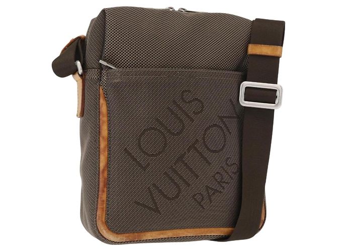 LOUIS VUITTON Damier Geant Sitadan MM Schultertasche Braun M93040 LV Auth BA9025