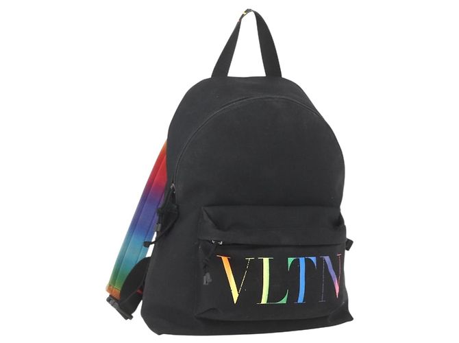 Rucksack aus schwarzem Nylon Valentino Auth ka1198