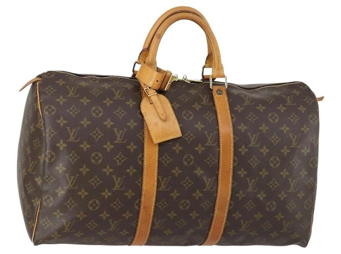 LOUIS VUITTON Bolsa Boston Monogram Keepall 50 M41426 LV Auth 155568 Monograma