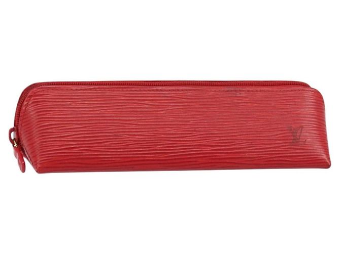 Estuche de Lápices Epi Louis Vuitton Rojo M56547 LV Auth am10091 Roja