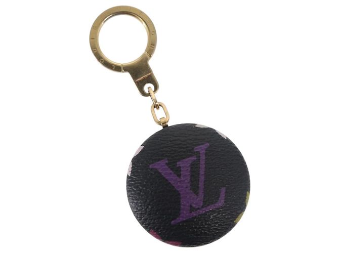 LOUIS VUITTON Monogram Multicolor Astropill Key Holder Black M51912 Auth 157928