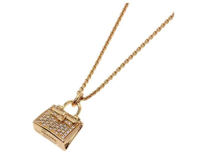 Hermès Kelly Amulett Diamant Halskette