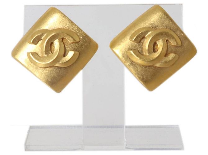 Orecchini quadrati Chanel Coco Mark D'oro