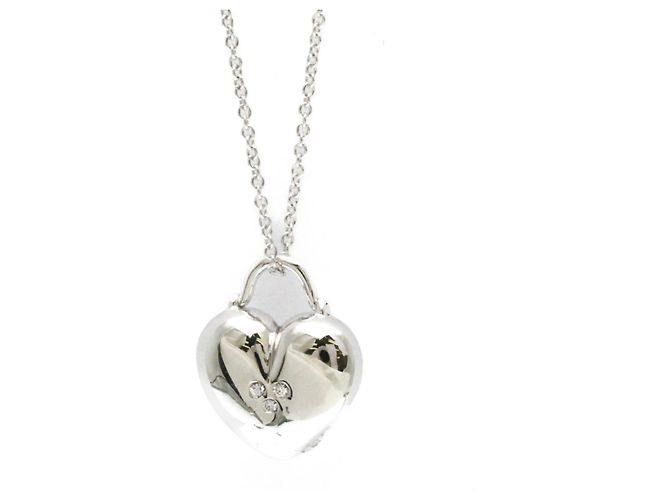 Tiffany & Co Collar de diamante en forma de corazón sentimental Tiffany Plata