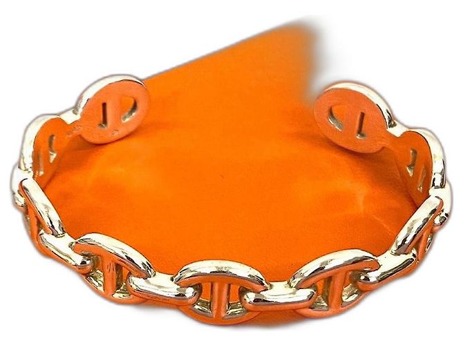 Pulseira de prata Chaine d’Ancre Enchainee da Hermès