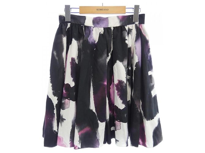 Gonna Alexander McQueen Nero Bianco Porpora