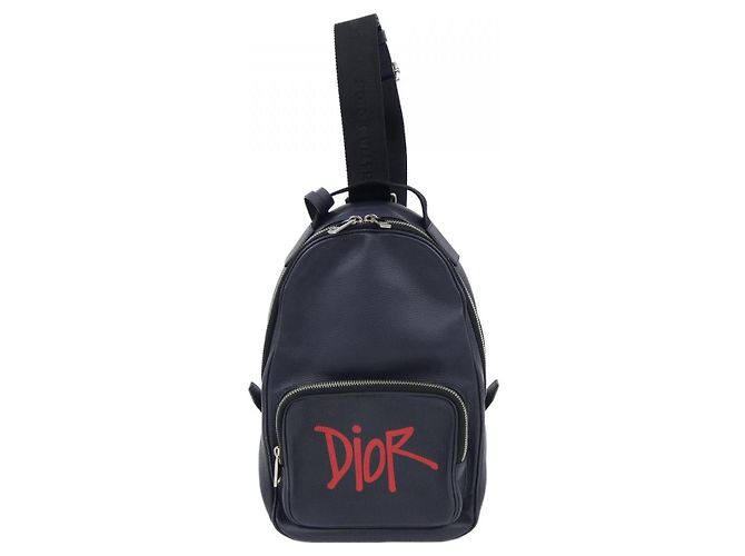 Bolsa Tote de couro Dior Azul