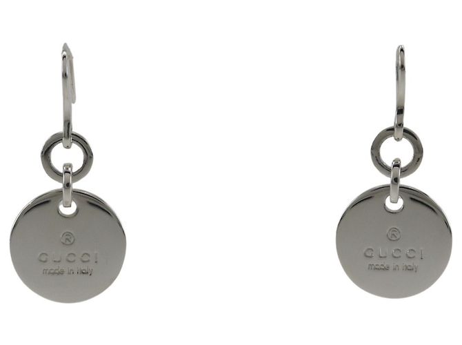 Brincos pendentes em prata 925 com a marca GUCCI