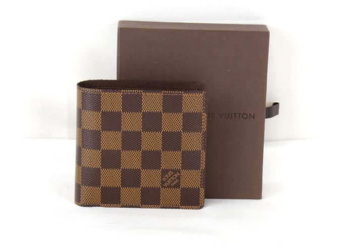 Louis Vuitton Damier Marco Bifold Wallet Brown