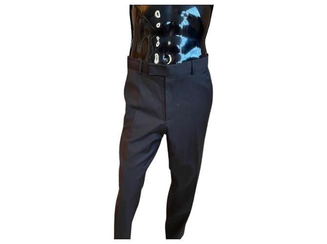 HUGO BOSS Striped Suit Pants – Timeless Black ✨ Dark brown