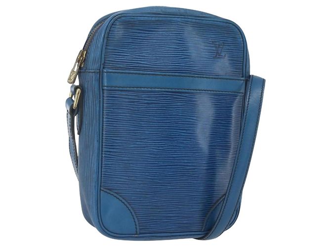 LOUIS VUITTON Bolsa de Hombro Epi Danube Azul M45635 LV Auth 154824