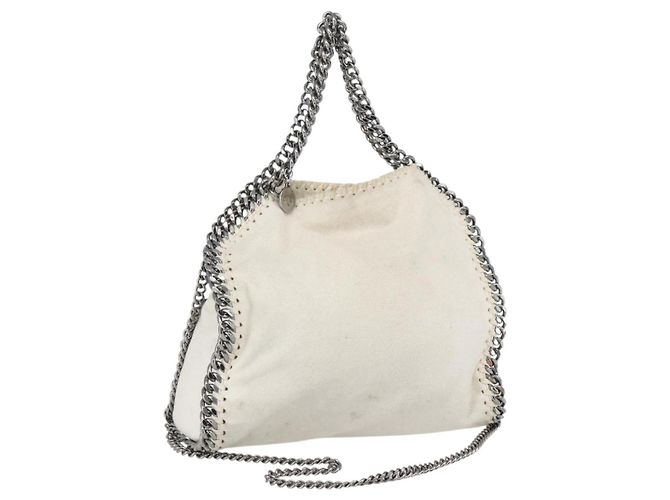 Autre Marque Stella McCartney Kette Falabella Mini Tasche Polyester 2way 371223 Auth BA9423 Silber Weiß