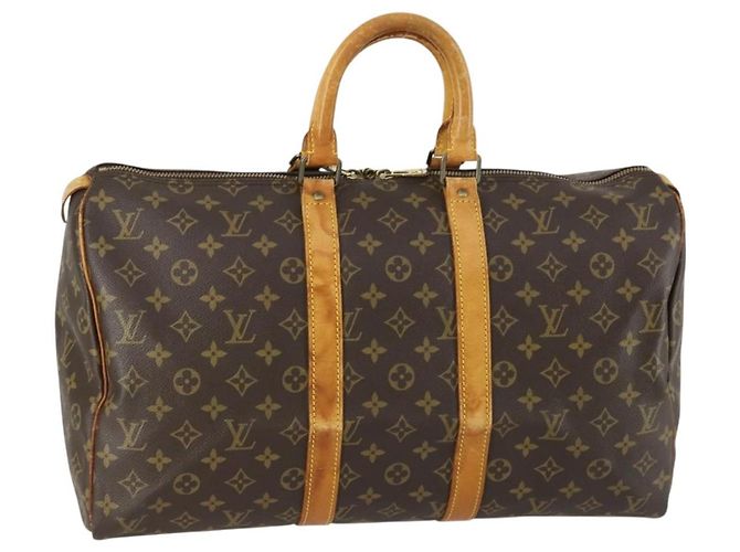 LOUIS VUITTON Bolsa Boston Monogram Keepall 45 M41428 Auth LV 158284 Monograma