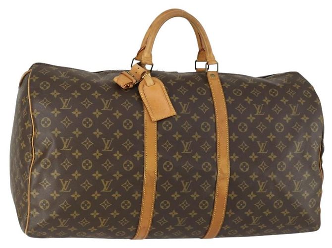 LOUIS VUITTON Bolsa Boston Monogram Keepall 60 M41422 LV Auth BA9012 Monograma