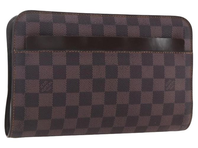 LOUIS VUITTON Clutch Saint Louis Damier Ebene N51993 LV Auth BA9242