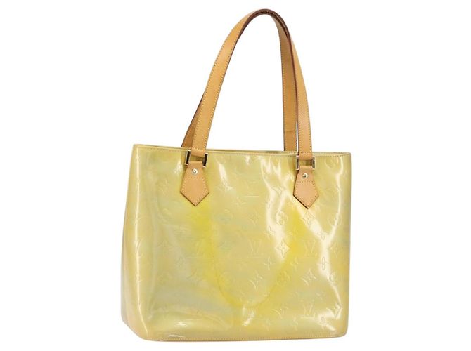 LOUIS VUITTON Sac à main Houston Monogram Vernis Gris M91053 LV Auth 159249